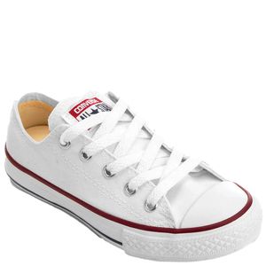 Tênis Converse All Star Chuck Taylor Infantil Branco Vermelho
