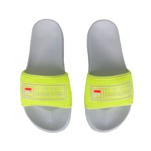 Chinelo Slide Fila Drifter Mesh Feminino Limão Branco