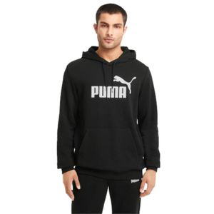 Casaco Moletom Puma Essentials Canguru Preto Branco