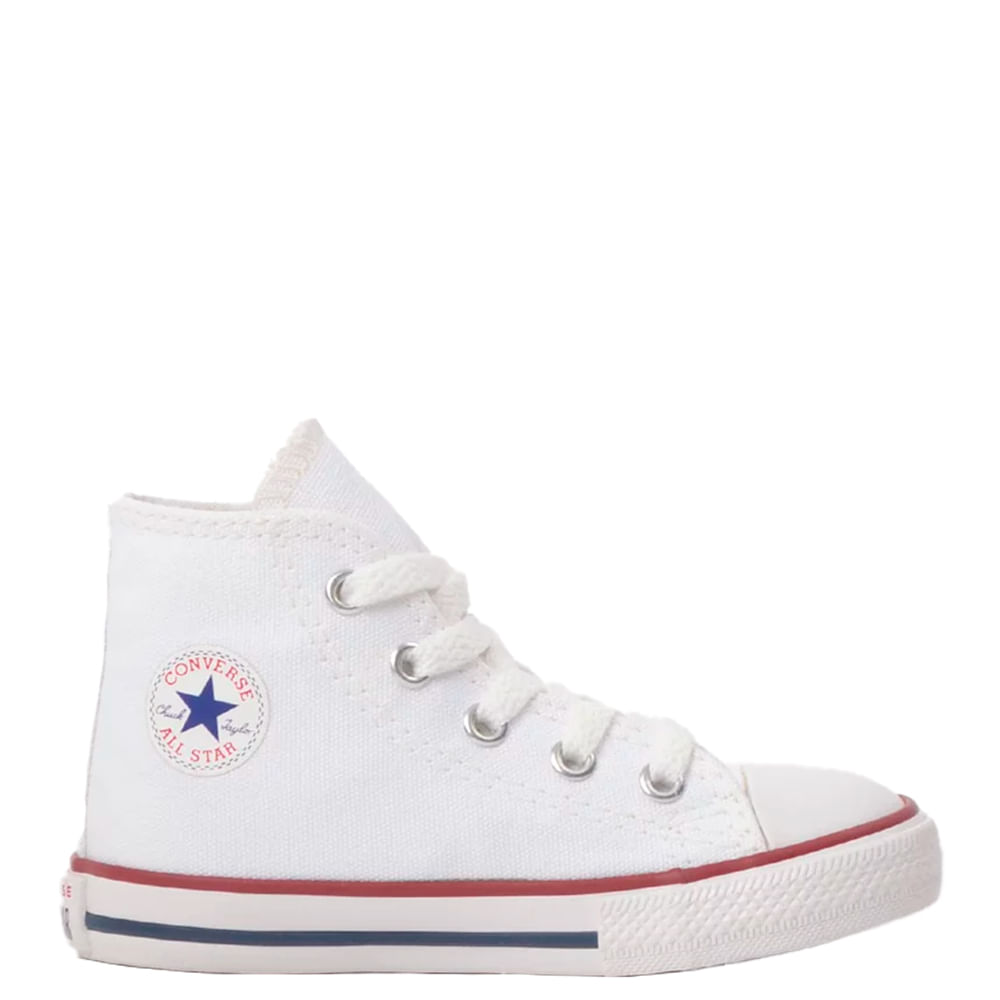 Tênis Converse All Star Chuck Taylor Cano Médio Preto e Vermelho