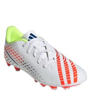 Chuteira Adidas Campo Predator Edge 4 Infantil Branco Azul Laranja