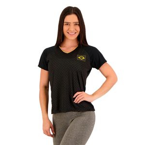 Camisa Braziline Brasil Potiguara Feminina Preto