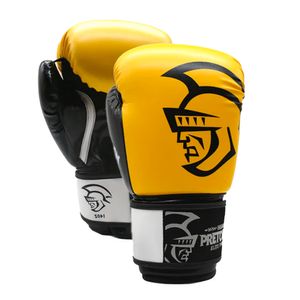 Luva De Boxe Pretorian Muay Thai Elite Training Amarela Preto