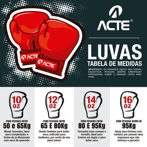 Luva de Boxe e Muay Thai Acte Fight