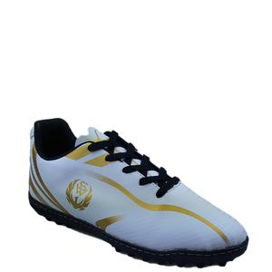 Chuteira Society Sport West 712 Infantil Branco Dourado Verniz