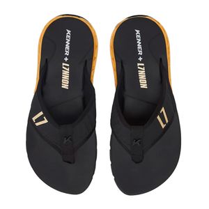 Chinelo Kenner Rakka Alta L7 Masculino Preto Dourado