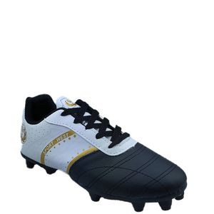 Chuteira Campo Sport West 1103 Unissex Preto Branco Dourado