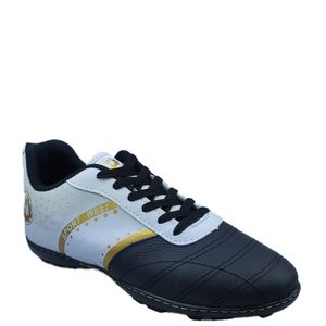 Chuteira Society Sport West 1102 Unissex Preto Branco Dourado