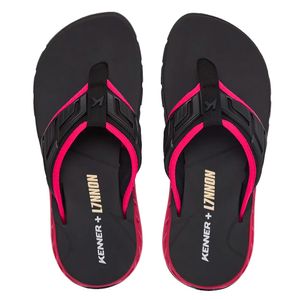 Chinelo Kenner Rakka Full Force L7nnon Unissex Preto Rosa