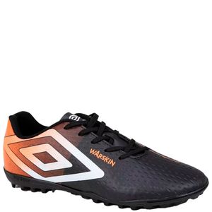 Chuteira Umbro Society Warskin Masculino Preto Coral Branco