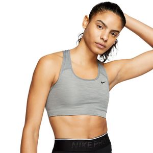Top Nike Dri-Fit Swoosh Feminino Cinza