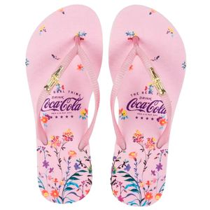 Chinelo Coca Cola Valencia CC4137 Feminino Rosa Claro