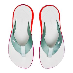 Chinelo Kenner Rakka Feminino Branco Pink Laranja