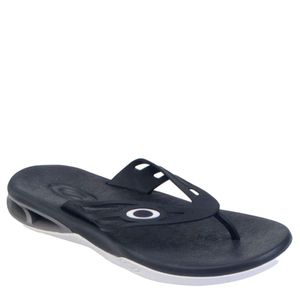 Chinelo Oakley Killer Point II Masculino Preto Branco Cinza