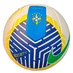Bola Nike Society CBF 23/24 Branco Amarelo Azul Verde