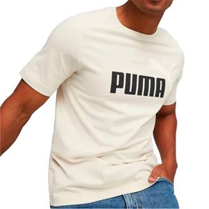 Camisa Puma Essentials+ 2 logo Masculina Bege Preto