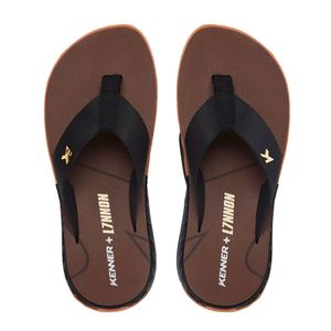 Chinelo Kenner Rakka L7 Masculino Marrom Preto