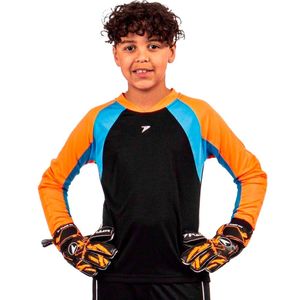 Camisa Poker Goleiro Manga Longa Cosmica Infantil Preto Azul Laranja