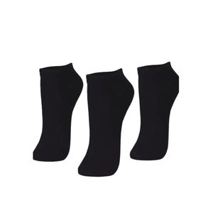 Meia Puket Sapatilha Tripack Variante Feminina Preto