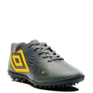 Chuteira Umbro Society Orbit Infantil Grafite Amarelo