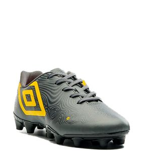 Chuteira Umbro Orbit Campo Masculina Cinza Amarelo