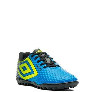 Chuteira Umbro Society Warskin Infantil Azul Verde Preto