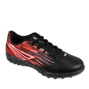 Chuteira Penalty Society Tornado Masculino Preto Vermelho Branco