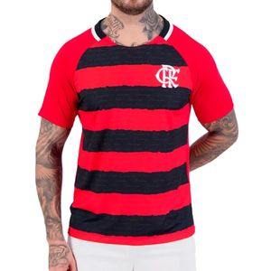 Camisa Braziline Flamengo Manto Masculina Vermelho Preto