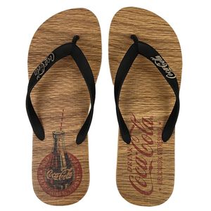 Chinelo Coca Cola Wood Straw 24/25 CC4511 Masculino Marrom Preto