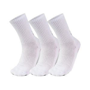 Kit Meia Under Armour Cano Alto Core Cotton Crew 3 Pares Branco