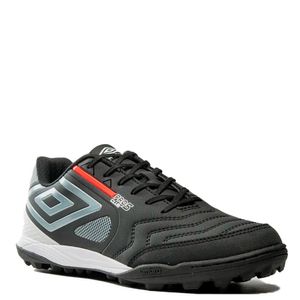 Chuteira Umbro Society Pro 5 Bump Masculina Preto Coral Cinza