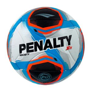 Bola Penalty Society 500 S11 R2 XXV Branco Preto Azul Coral