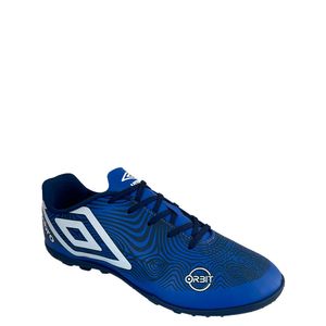 Chuteira Umbro Society Orbit Masculina Azul Branco