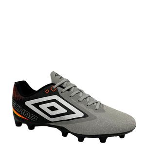 Chuteira Umbro Campo Techno II Masculina Cinza Preto Branco