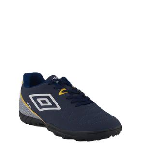 Chuteira Umbro Society Attak Eternal Masculina Marinho Branco Dourado
