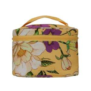 Necessaire Farm Me Leva Pássaro em Flor Amarelo