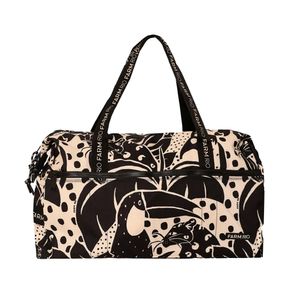 Bolsa Farm Findi Borogodó Bichos na Floresta Preto Off White