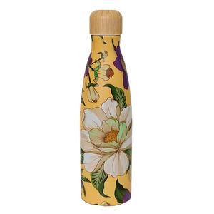 Garrafa Farm Glub Glub Pássaro em Flor 500ml Amarelo Floral