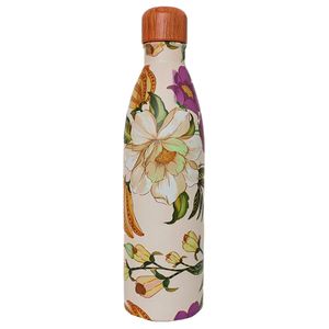 Garrafa Farm Glub Glub Pássaro em Flor 750ml Off White Floral