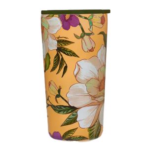 Copo Farm Glub Glub Pássaro em Flor 500ml Amarelo Floral