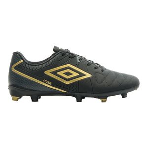 Chuteira Umbro Campo Attak Eternal  Masculina Preto Dourado Grafite