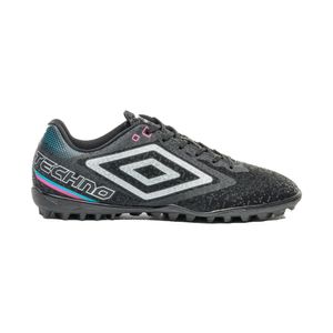 Chuteira Society Umbro Techno II Preto Cinza Azul