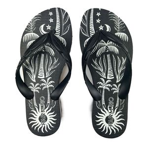 Chinelo Farm Feminino Salto Rastreio Preto Coqueiral