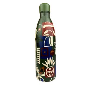 Garrafa Farm Glub 1L Gráfico Tropical Verde Vermelho Azul