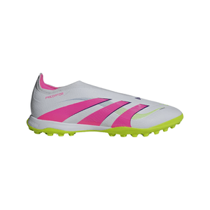 Chuteira Adidas Society Predator Club Sem Cadarços Branco Rosa Verde