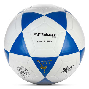 Bola Poker Futvolei Rio Vulcanizada Branca Azul
